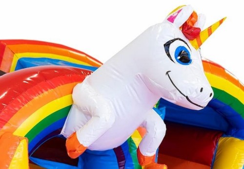 Springkussen Mini unicorn Splash met glijbaan